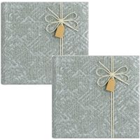 2x Luxe fotoboek/fotoalbum Victoria met 50 paginas grijs 32 x 32 x 5 cm