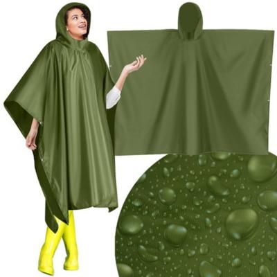 Trizand regenponcho - donkergroen - unisex - one size - herbruikbaar