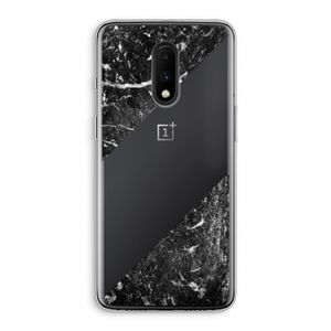 Zwart marmer: OnePlus 7 Transparant Hoesje