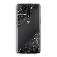 Zwart marmer: OnePlus 7 Transparant Hoesje