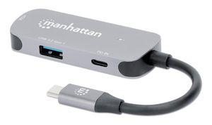 Manhattan USB-C auf HDMI 3-in-1 Docking-Konverter USB-C dockingstation Geschikt voor merk: Universeel USB-C Power Delivery