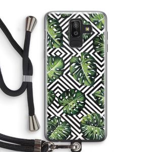 Geometrische jungle: Samsung Galaxy J8 (2018) Transparant Hoesje met koord