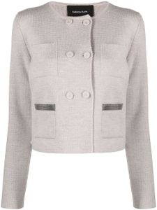 Fabiana Filippi cardigan à boutonnière croisée - Gris