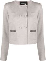 Fabiana Filippi cardigan à boutonnière croisée - Gris