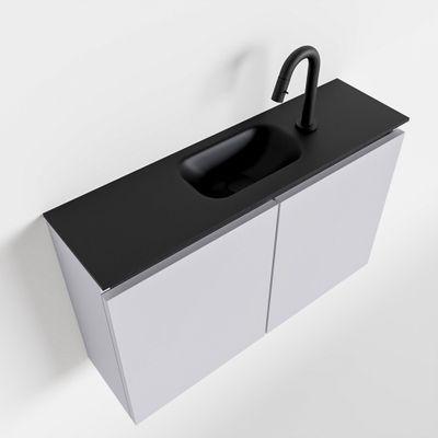 Toiletmeubel Mondiaz Ture | 80 cm | Meubelkleur Cale | Eden wastafel Urban Midden | 1 kraangat
