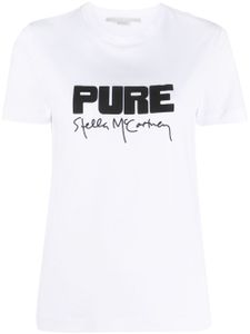 Stella McCartney t-shirt en coton à logo imprimé - Blanc