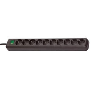 Brennenstuhl 1159300010 Stekkerdoos | Eco-Line | 10 Sockets | Schakelaar | Zwart | 1,5 meter