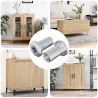 VidaXL Slotmoer 2 pcs nikkel m6 x 25 mm staal