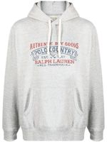 Polo Ralph Lauren hoodie à logo imprimé - Gris