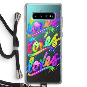 Loves: Samsung Galaxy S10 Plus Transparant Hoesje met koord