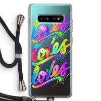 Loves: Samsung Galaxy S10 Plus Transparant Hoesje met koord