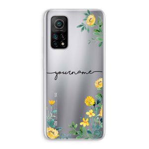 Gele bloemen: Xiaomi Mi 10T 5G Transparant Hoesje