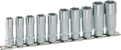 HAZET Dopsleutelset - zeskant 880LG/10H - 3/8 inch (10 mm) vierkant hol - Buiten-zeskant-tractieprofiel - 10-delig - 10 - 19