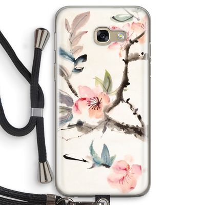Japanse bloemen: Samsung Galaxy A5 (2017) Transparant Hoesje met koord