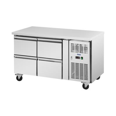 Koeltafel op wielen - 280 l - 4 laden - 136 x 70 cm - Klasse B - RVS - Royal Catering