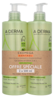 A-Derma Exomega Control Emollient Cleansing Gel Duo Set 1000 ml