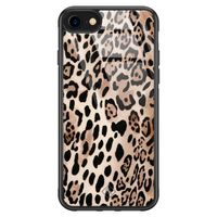 iPhone SE 2020 glazen hardcase - Golden wildcat iPhone SE 2020 glazen hardcase - Golden wildcat