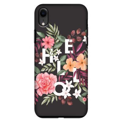 Hello in flowers: iPhone XR Tough Case