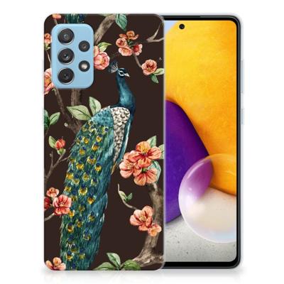 Samsung Galaxy A72 | TPU Hoesje | Pauw met Bloemen