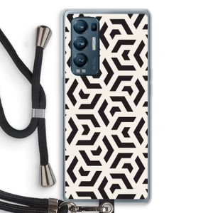 Crazy pattern: Oppo Find X3 Neo Transparant Hoesje met koord