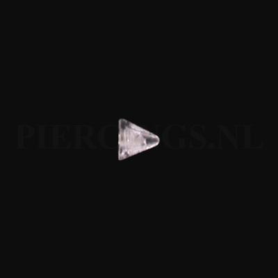 Spike 1.6 mm acryl transparant met glitter