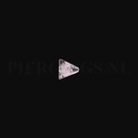 Spike 1.6 mm acryl transparant met glitter
