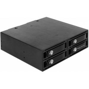 Delock 47233 5,25 mobiel rack voor 4 x 2,5 SATA/SAS HDD/SSD 12 Gb/s