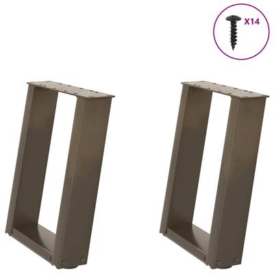 Salontafelpoten 2 st U-vormig 38x(42-43) cm staal naturel