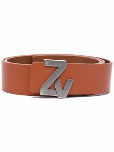 Zadig&Voltaire ceinture à boucle logo - Marron