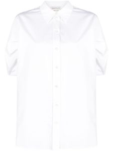 Alexander McQueen chemise en coton à manches bouffantes - Blanc