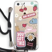 Positivity: iPhone 5 / 5S / SE Transparant Hoesje met koord