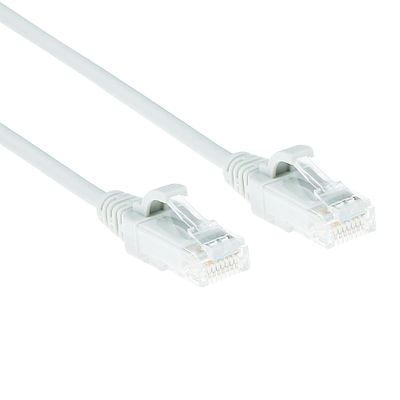 ACT DC8902 LSZH U/UTP CAT6 Datacenter Slimline Patchkabel Snagless | RJ45 connectoren | Wit | 2 meter