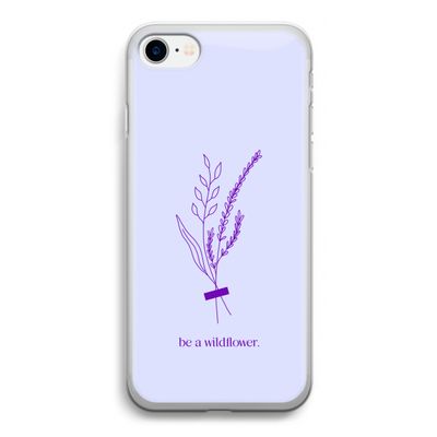 Be a wildflower: iPhone SE 2020 Transparant Hoesje