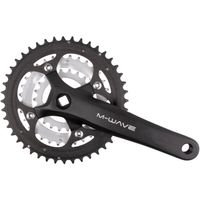 M-wave crankset 22/32/44t 170mm 8-9 speed zwart