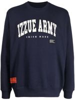 izzue sweat en coton à logo imprimé - Bleu