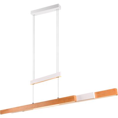 LED Hanglamp - Trion Trojan Up and Down - 45W - Aanpasbare Kleur - Rechthoek - Mat Wit - Metaal