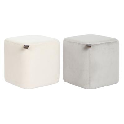 Voetensteun DKD Home Decor Geel Blauw Beige Grijs Scandi 35 x 35 x 35 cm (2 Stuks)