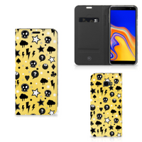 Mobiel BookCase Samsung Galaxy J4 Plus Punk Geel - thumbnail