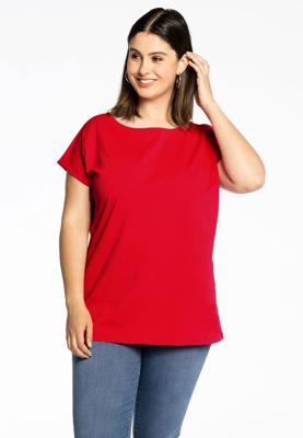 Yoek T-shirt kapmouwen | Rood | Maat 38/40