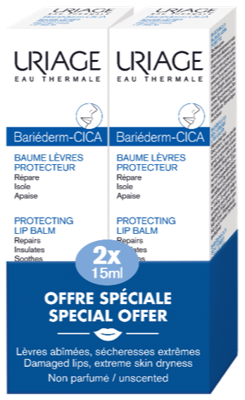Uriage Bariéderm Cica Lips Protecting Balm Duopack