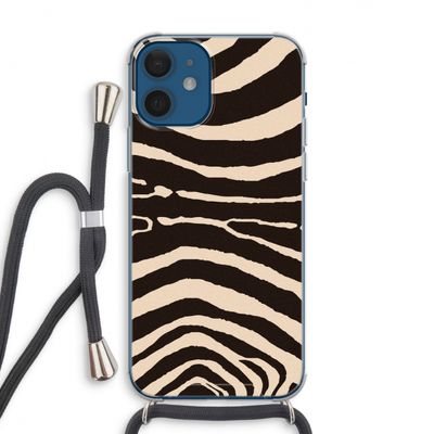 Arizona Zebra: iPhone 12 Transparant Hoesje met koord