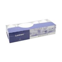 Set van Kopje met Schotel Luminarc 04998 (12 pcs) Wit Glas 220 ml (12 Onderdelen)