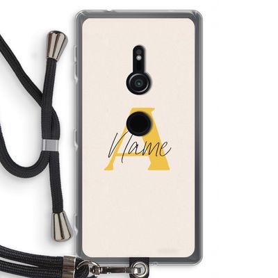 Amber Script: Sony Xperia XZ2 Transparant Hoesje met koord