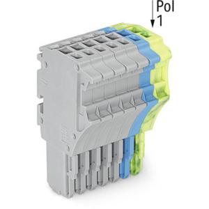 WAGO 2020-107/000-038 Connector, female Grijs, Blauw, Groen, Geel 25 stuk(s)