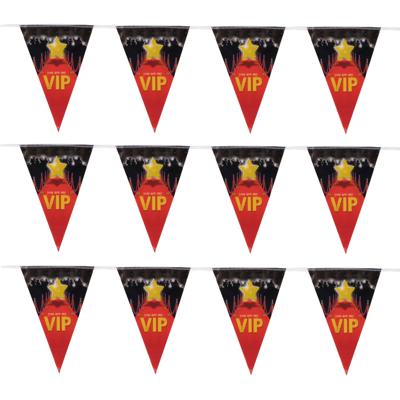 VIP thema vlaggenlijn - 3x - 5 meter - Feestversiering vlaggetjes - Feestartikelen - plastic