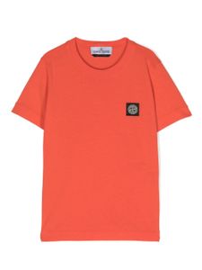 Stone Island Junior t-shirt en coton à motif Compass - Rouge