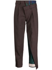 Kolor pantalon court à taille haute - Marron