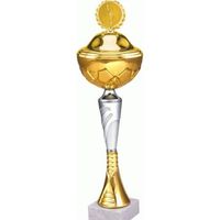 Viking Choice  Goudkleurige metalen beker met deksel 9044 / Bp - thumbnail