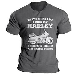 dat is wat ik doe ik rijd op mijn harley motorfiets t-shirt heren 100% katoen grafisch t-shirt sport klassiek shirt korte mouw comfortabel t-shirt straat vakantie zomer modeontwerper Lightinthebox