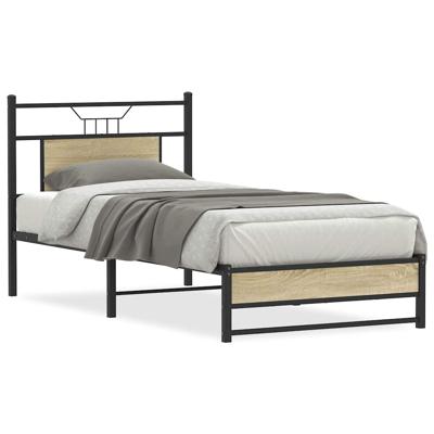 Bedframe zonder matras hout sonoma eikenkleurig 90x190 cm